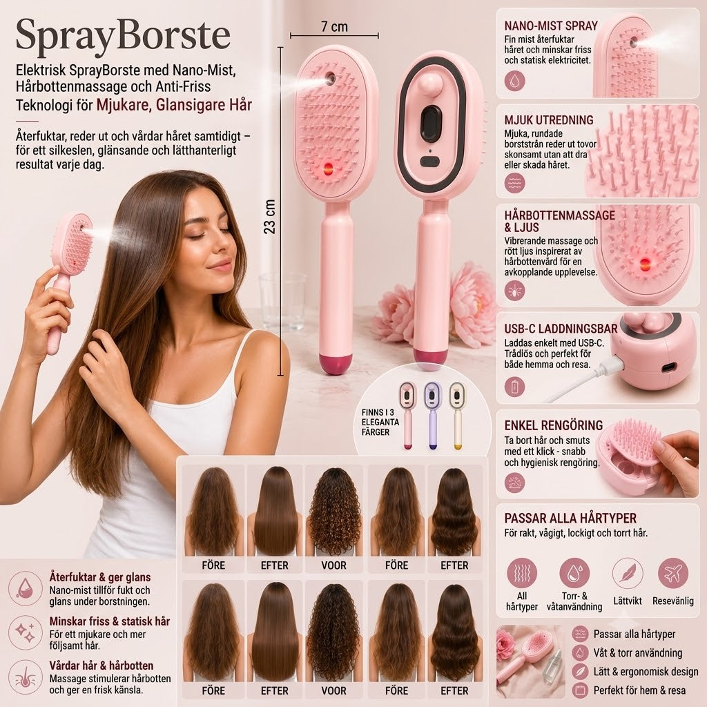 SprayBrush elektrisk sprayborste med nanodimma