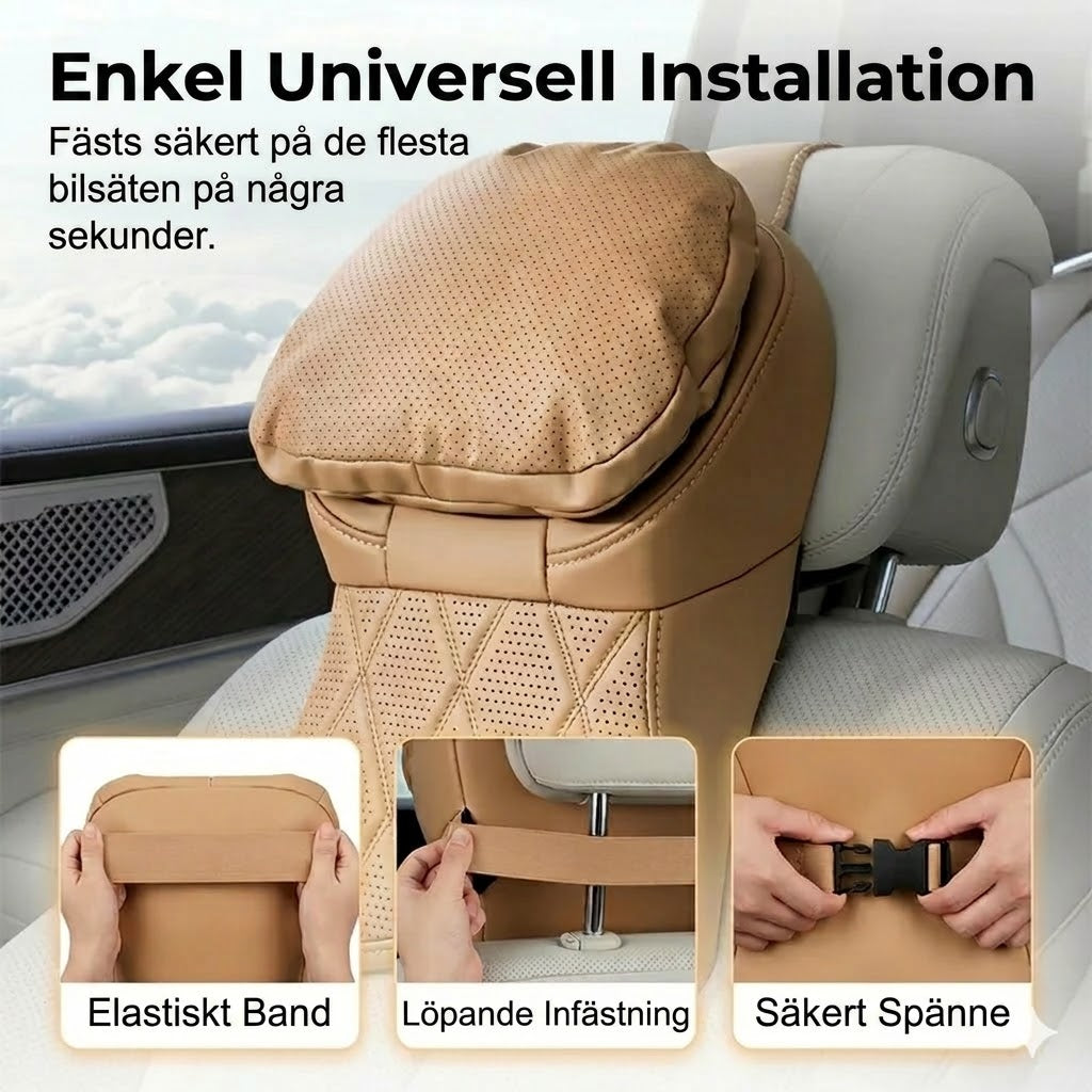 Nackstöd för bil i PU-läder av flygplanskvalitet