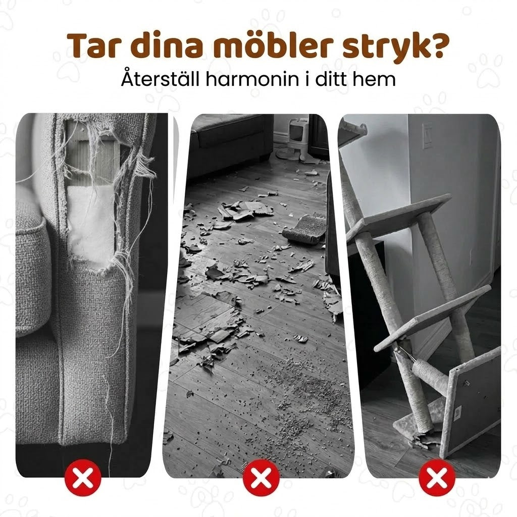 2-i-1 Klösmöbel i sisal för katter