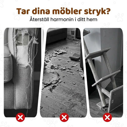 2-i-1 Klösmöbel i sisal för katter