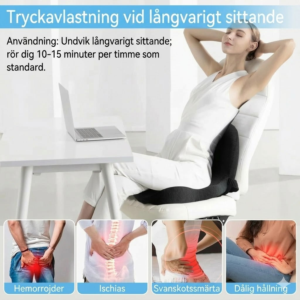 Halkfri sittdyna i memoryskum