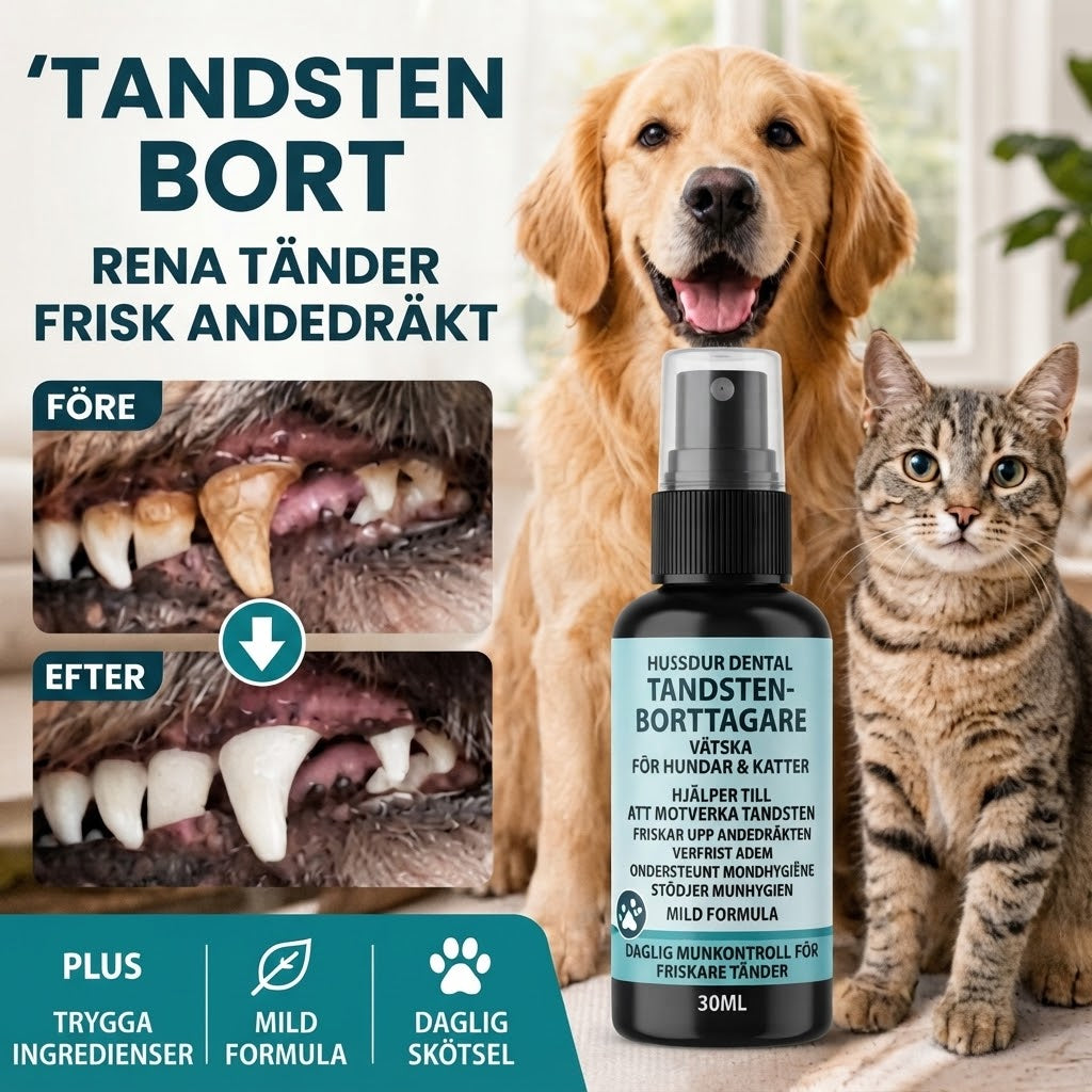 Skonsam tandvårdsspray för husdjur