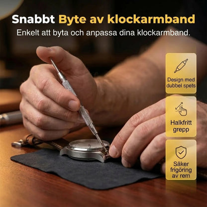 Klockreparationssats för byte av armband och batteri