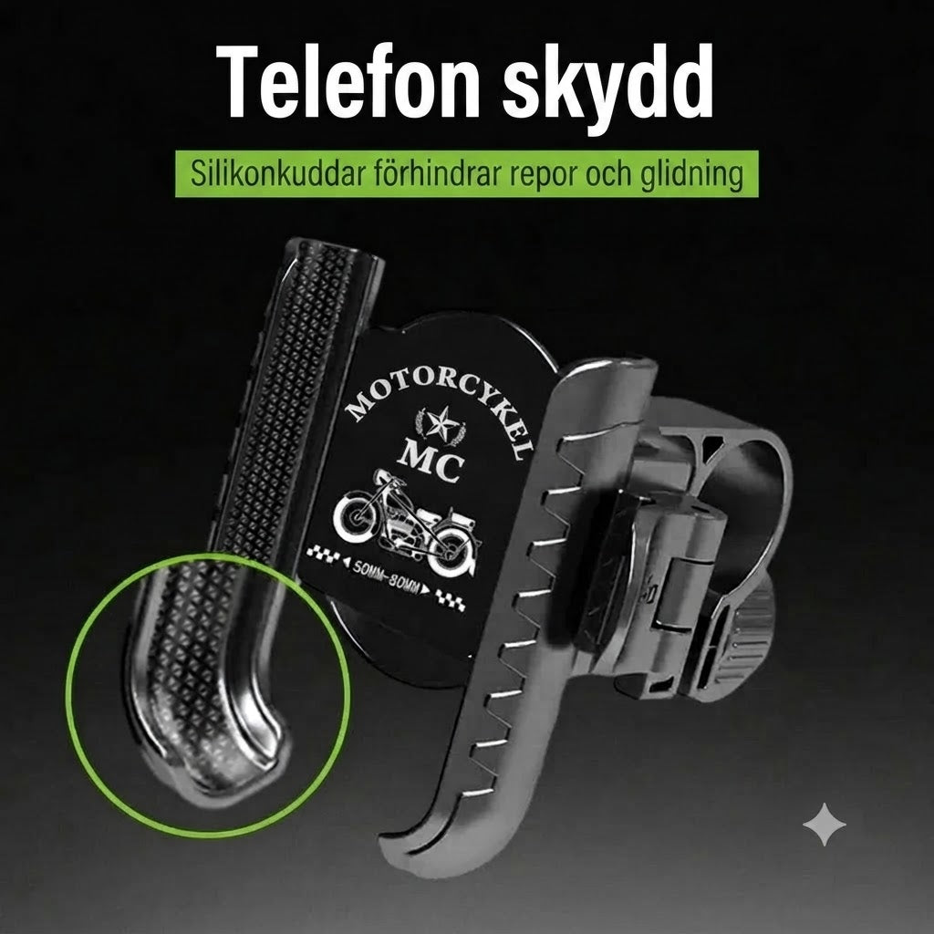 Cykeltelefonhållare med snabbfäste och säker låsning