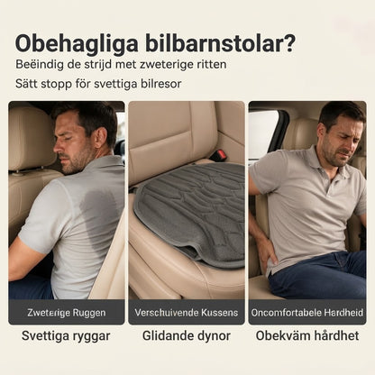 Andningsbar bilstolsdyna med halkskydd och stötdämpning