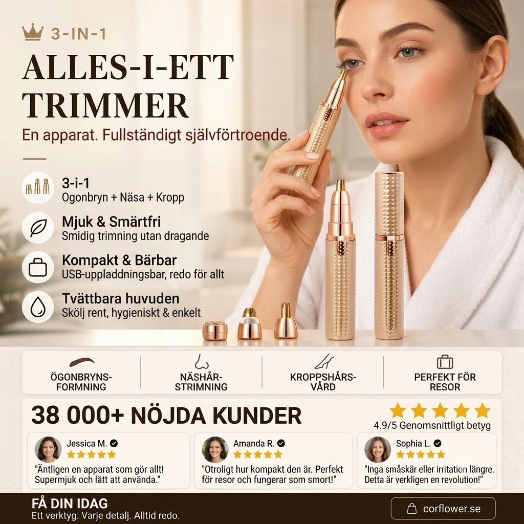 Precisionstrimmer för ögonbryn