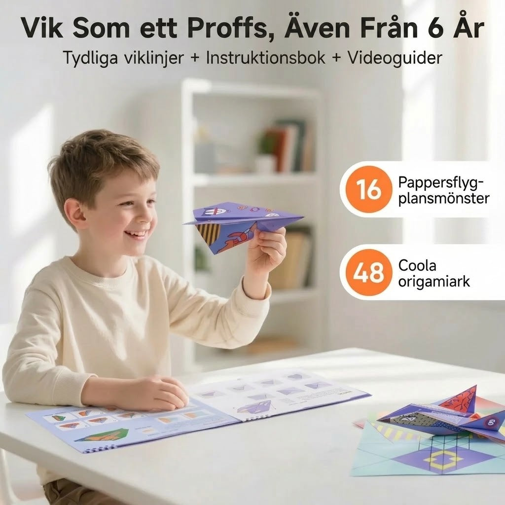 Byggset för pappersflygplan med 10 modeller