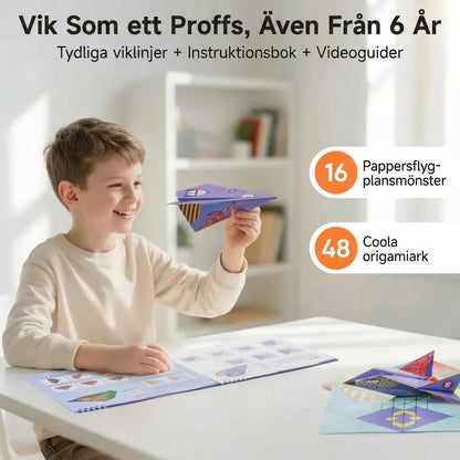 Byggset för pappersflygplan med 10 modeller