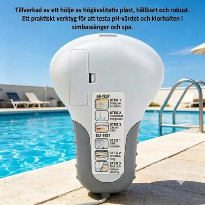 Digital pooltestare för pH och klor