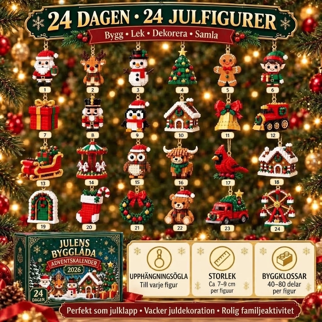 Christmas Build adventskalender med byggbara julfigurer