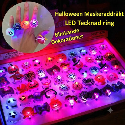 50-pack LED-ringar för halloween