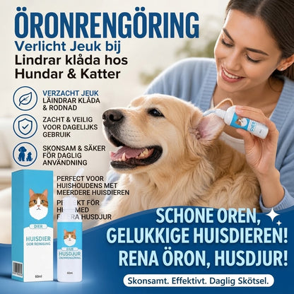 Öronrengöringsdroppar för hundar och katter