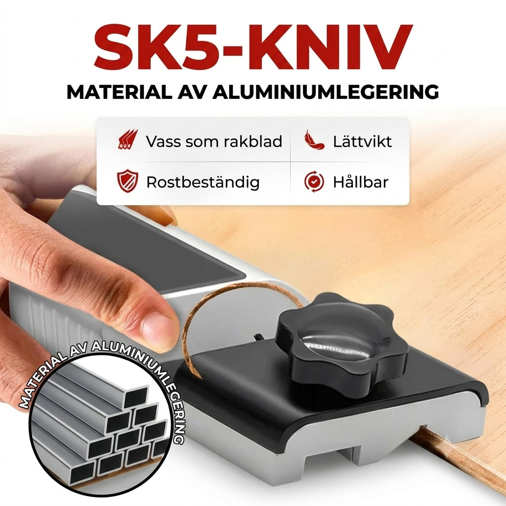 Gipsskivehyvel för 45 graders fasning