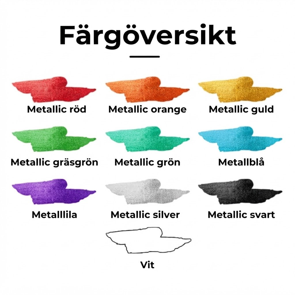 Tillfälliga tatueringspennor med schabloner