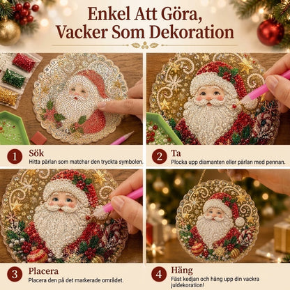 DIY diamantmålning julhängen med pärlor