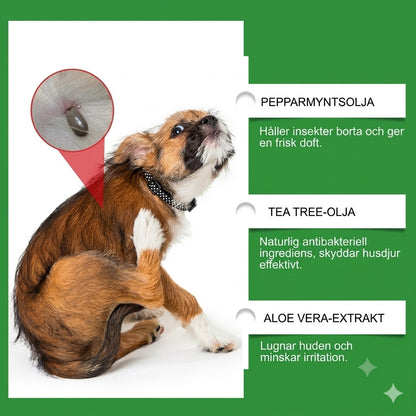 Naturlig fästing- och loppspray för hund och katt