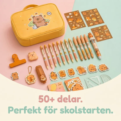 Kapibara skolset med organizer 50 delar