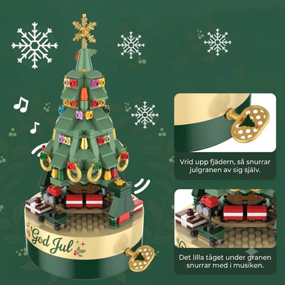 Rörlig julgran av byggklossar