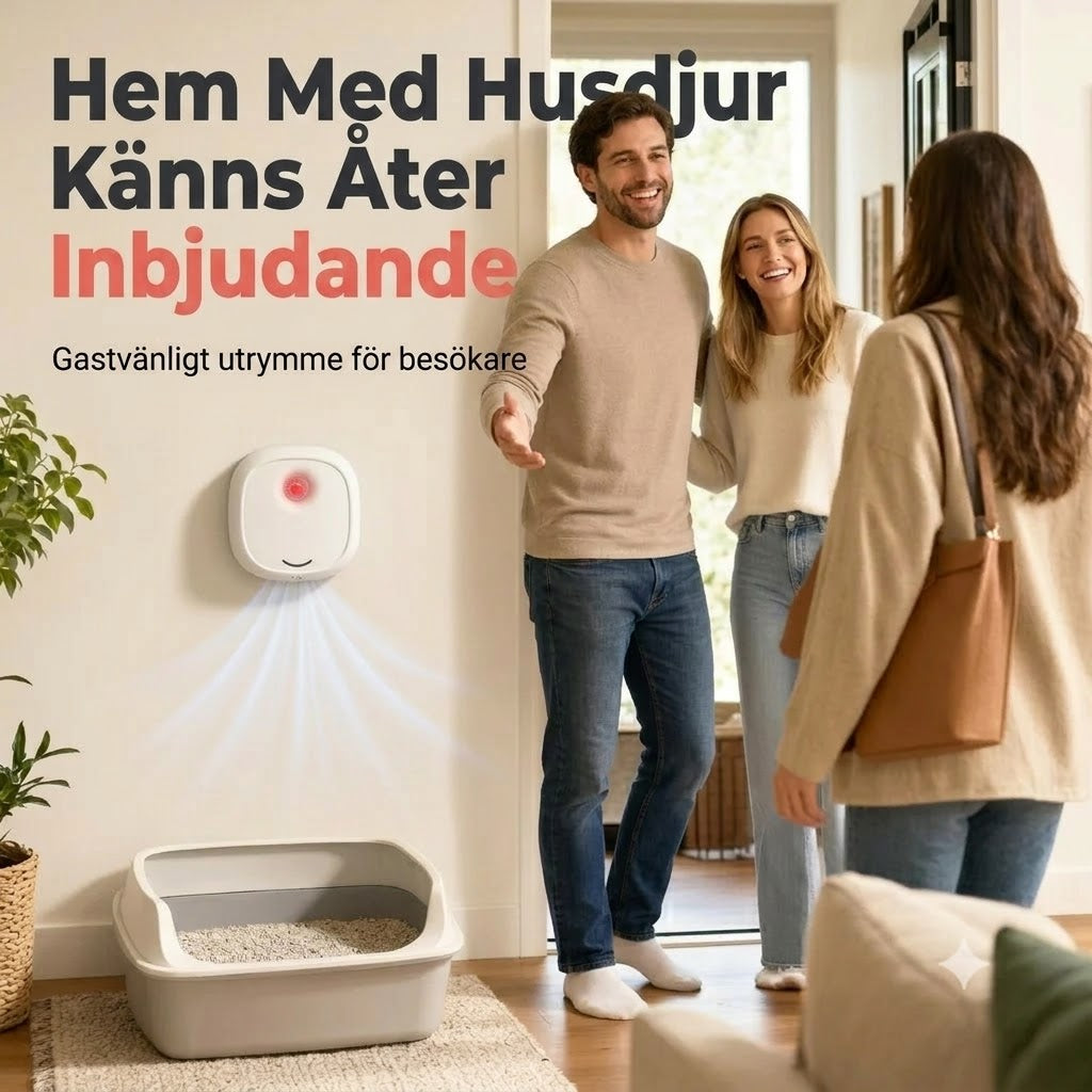 Tyst luktborttagare för husdjurslukt