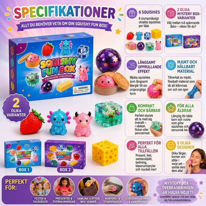 Squishy Fun Box mysterybox med 8 squishies