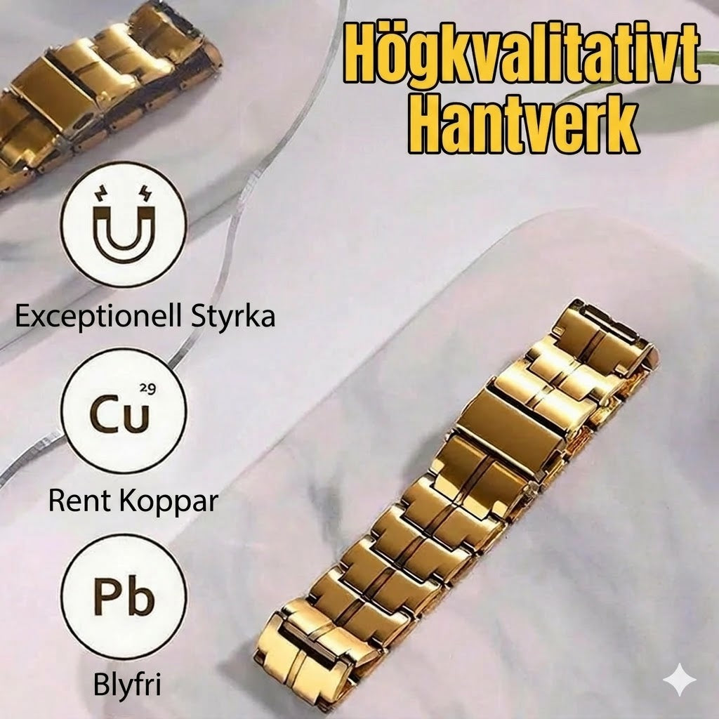 Retro herrarmband med kors och dubbelradigt magnetlås