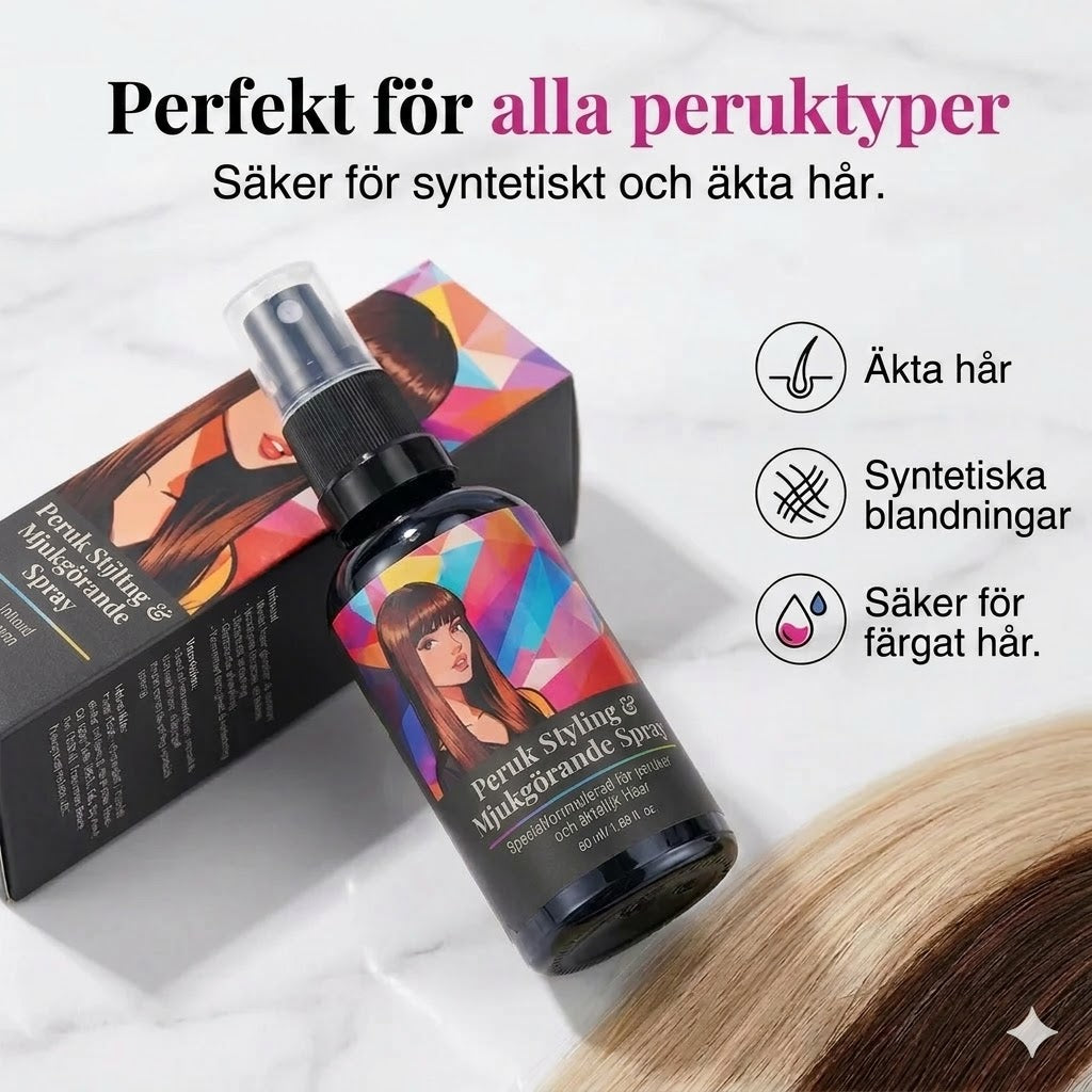 Hårspray för plattning och utslätning av peruker