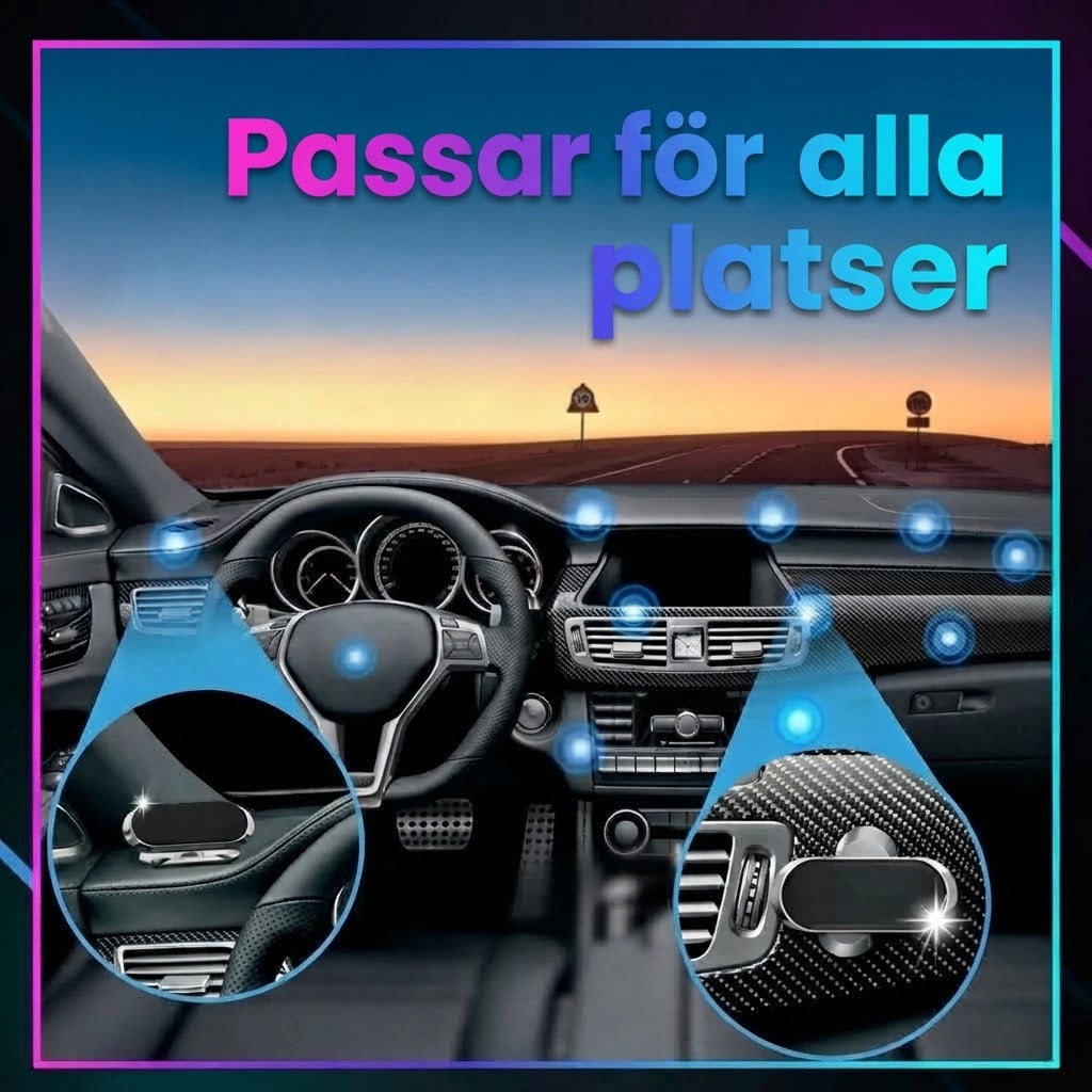 Flexibel magnetisk mobilhållare för bil