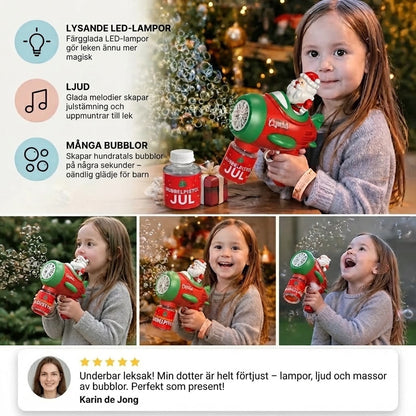 Elektrisk såpbubblepistol med ljus och ljud