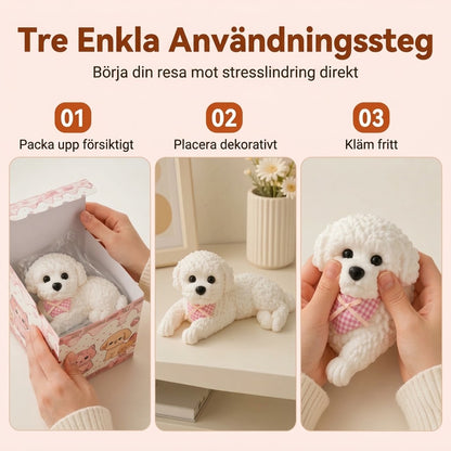 Teddyhund antistress-squishy med halkfri matta
