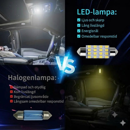 42-Delars LED-belysning för Bilens Interiör
