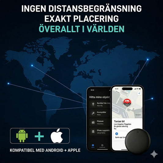 GP90 - Smart GPS-tracker utan abonnemang (Android/Apple)