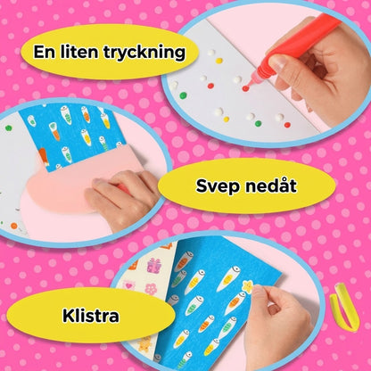 DIY regnbågsskrapbilder 35-pack