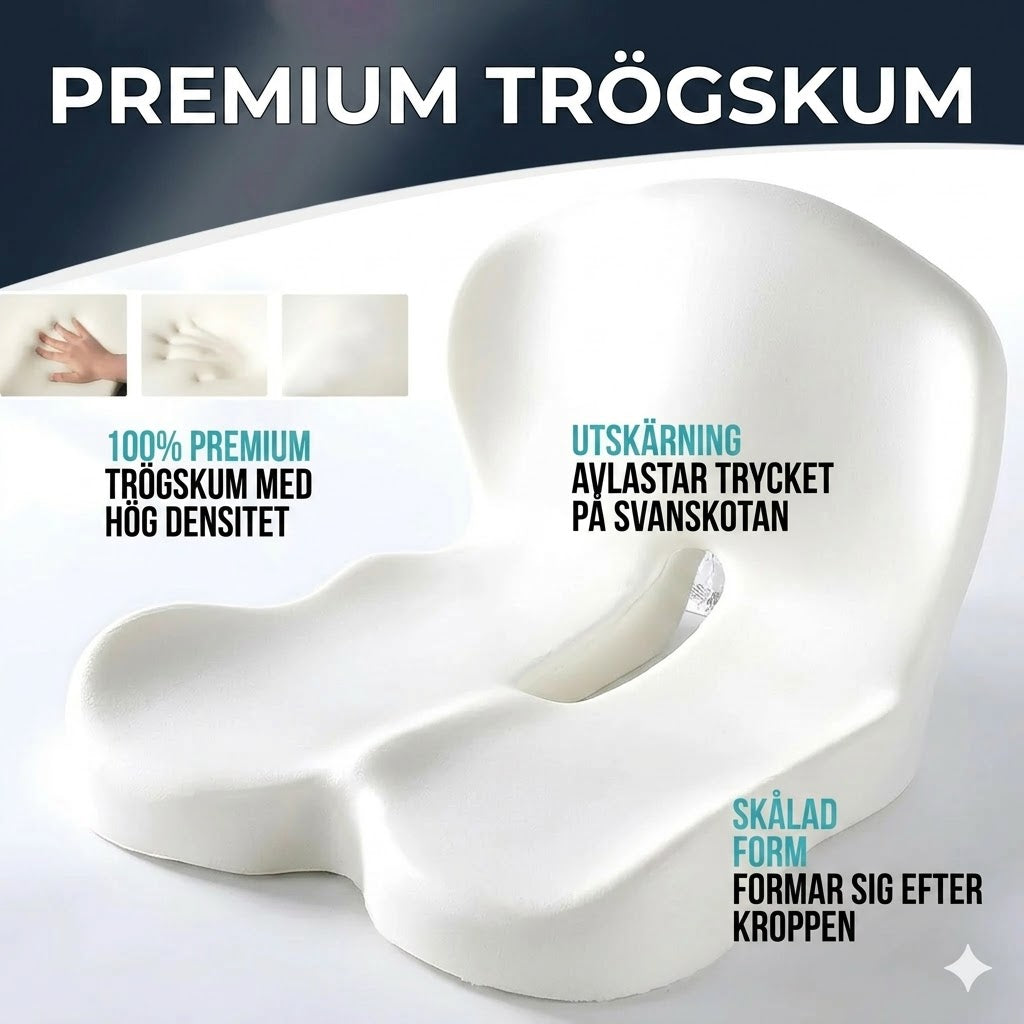 Halkfri sittdyna i memoryskum