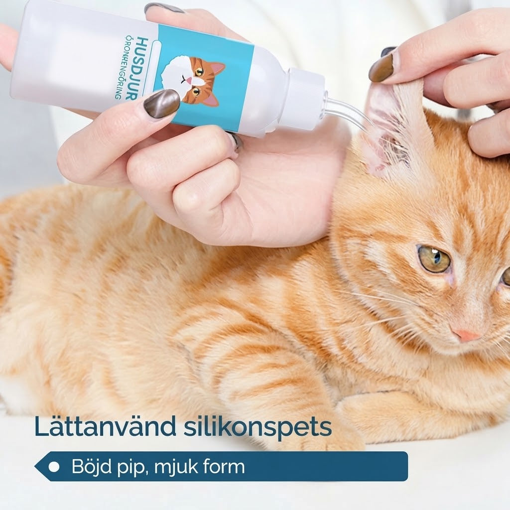 Öronrengöringsdroppar för hundar och katter