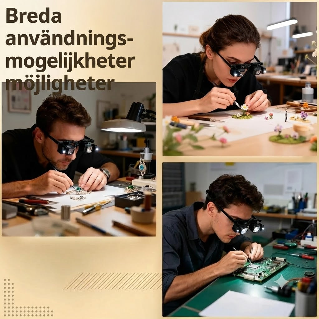 LED-förstoringsglas med justerbar hållare