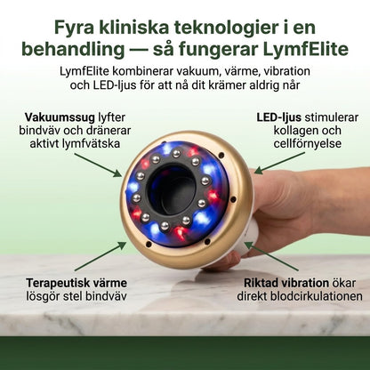 LymfElite massageapparat med vakuum värme och LED ljus