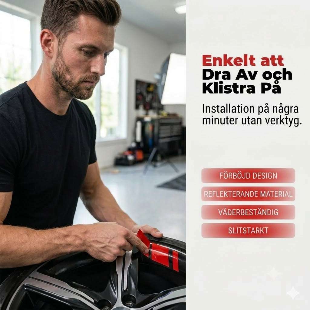 Reflekterande fälgtejp för bilhjul
