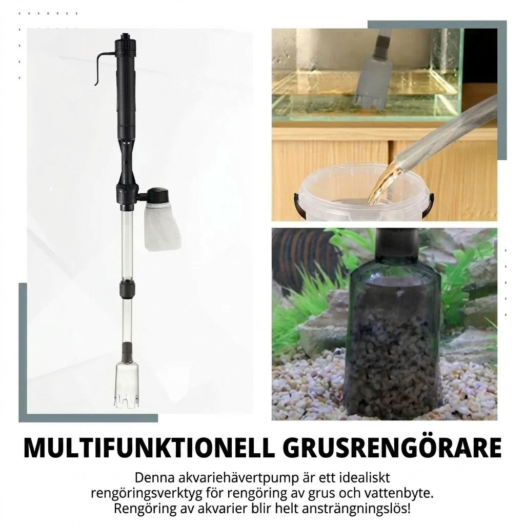 Sladdlös bottenrengörare för akvarier