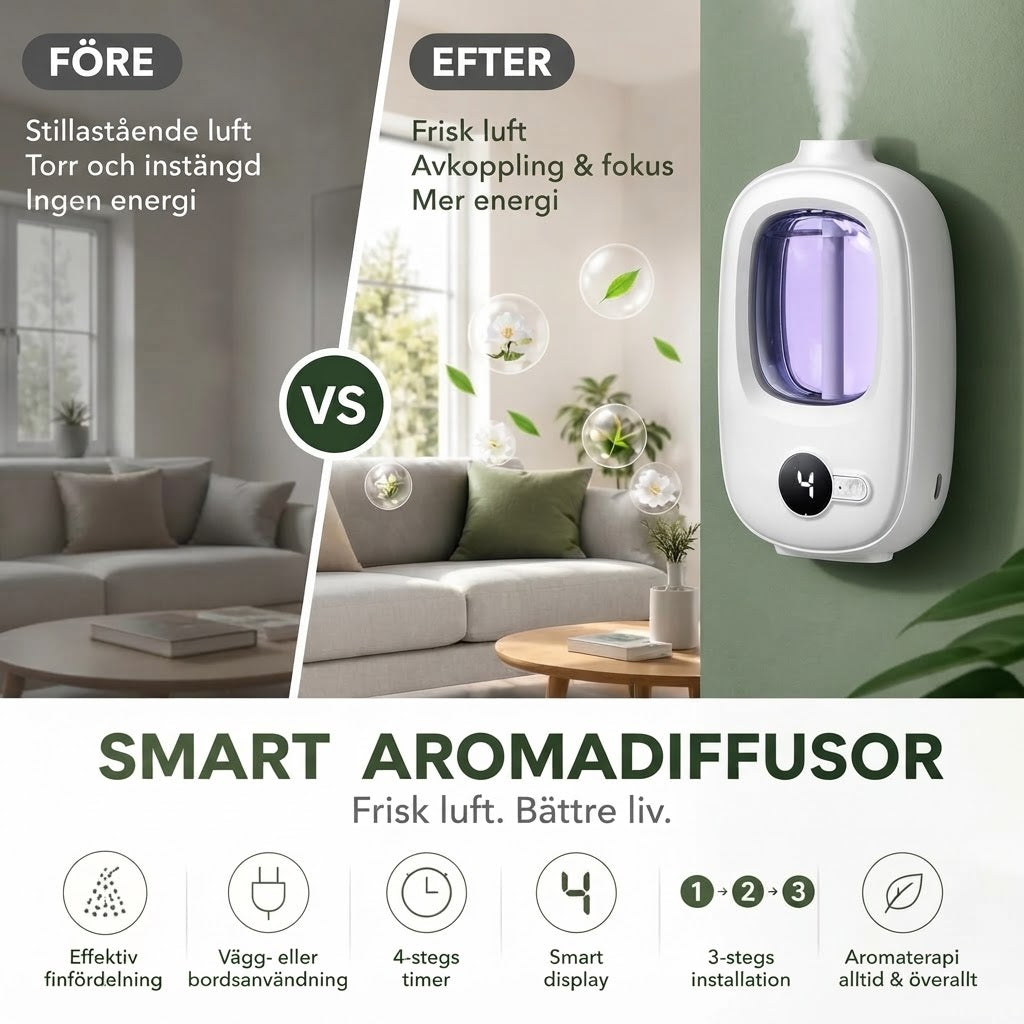 Automatisk aromadiffuser för fräscha rum