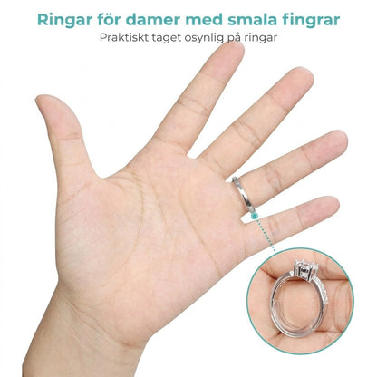 Osynliga ringstorleksjusterare set med 8 stycken