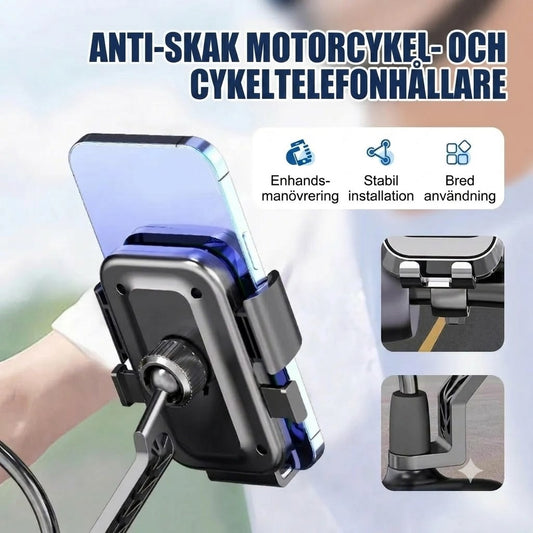 Vibrationsdämpande Mobilhållare för Cykel och Motorcykel