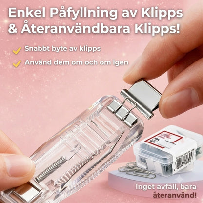Pappersklämverktyg med 50 clips
