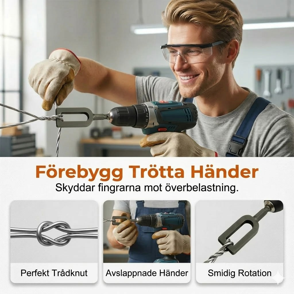 Trådskalare och kabeltvinnare för borrmaskin