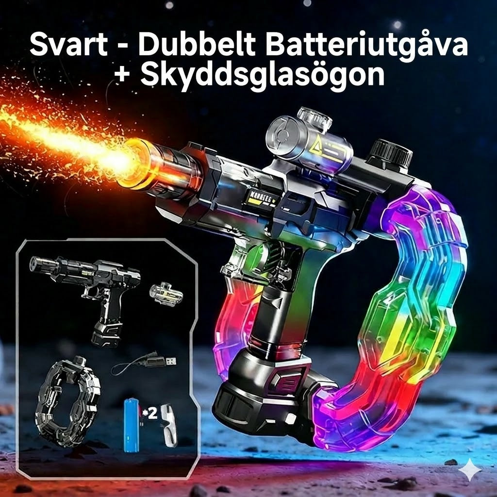 Ljusupplyst regnbågsvattenpistol