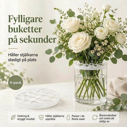 BlomFix töjbara blomsterhållare i silikon 4 pack