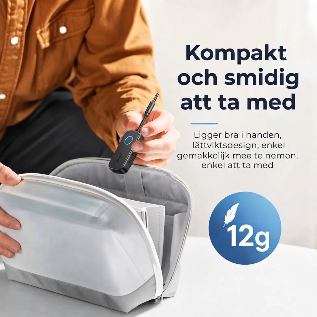 2 i 1 Bluetooth-ljudadapter med sändare och mottagare