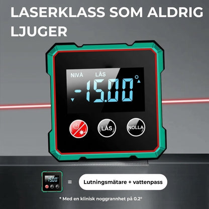 Fyrsidig magnetisk digital vinkelmätare med laser