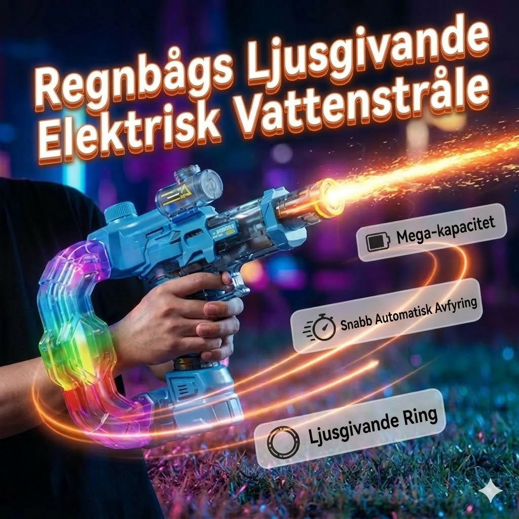 Ljusupplyst regnbågsvattenpistol