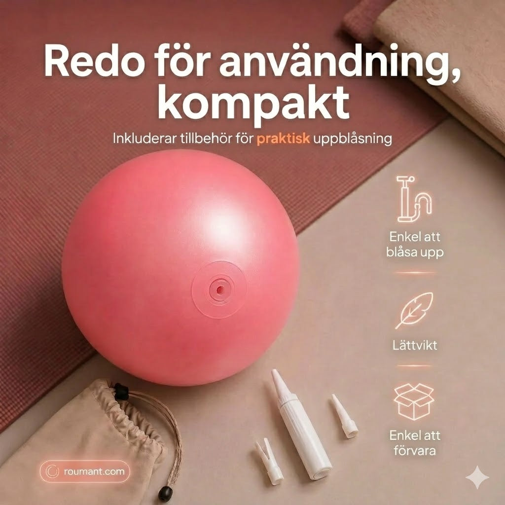 Pilatesboll 15 cm – explosionssäker, halkfri bikakedesign, bärbar
