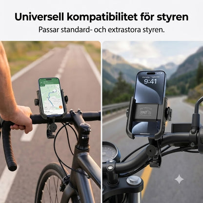 Cykeltelefonhållare med snabbfäste och säker låsning